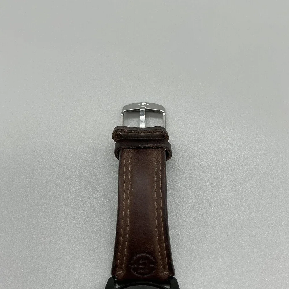 Timex Expedition Indiglo Mens Watch 40mm Beige Dial Date Leather New Battery